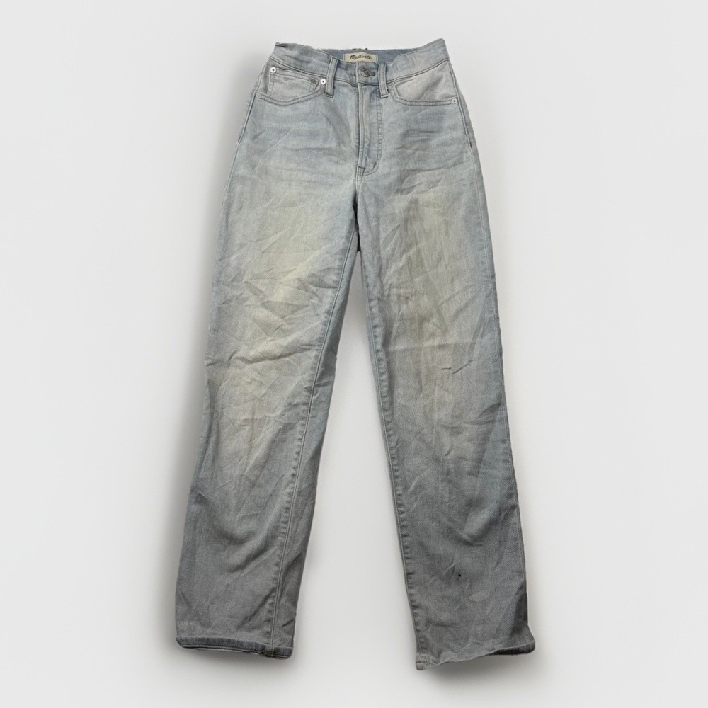 Madewell The Perfect Vintage Straight Jeans Womens Light Wash Denim Stretch - 24